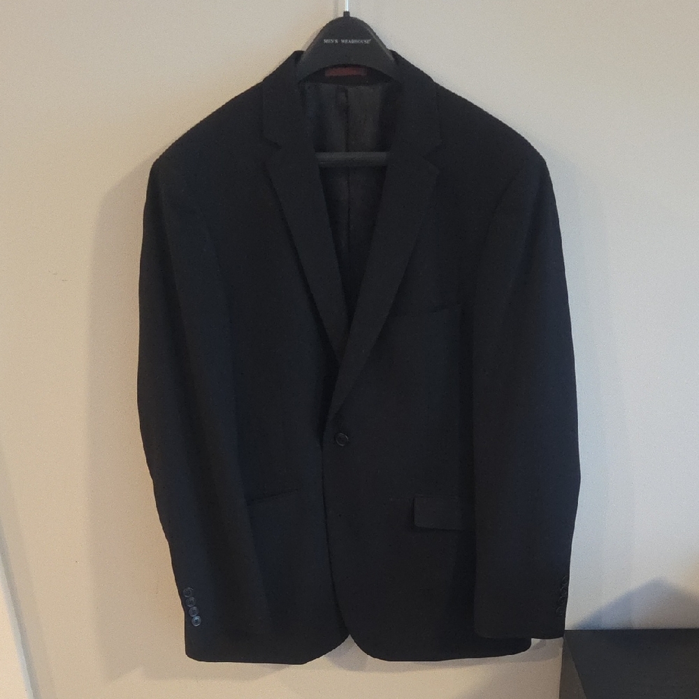 Men's Adolfo Black Suit Jacket 2 Button